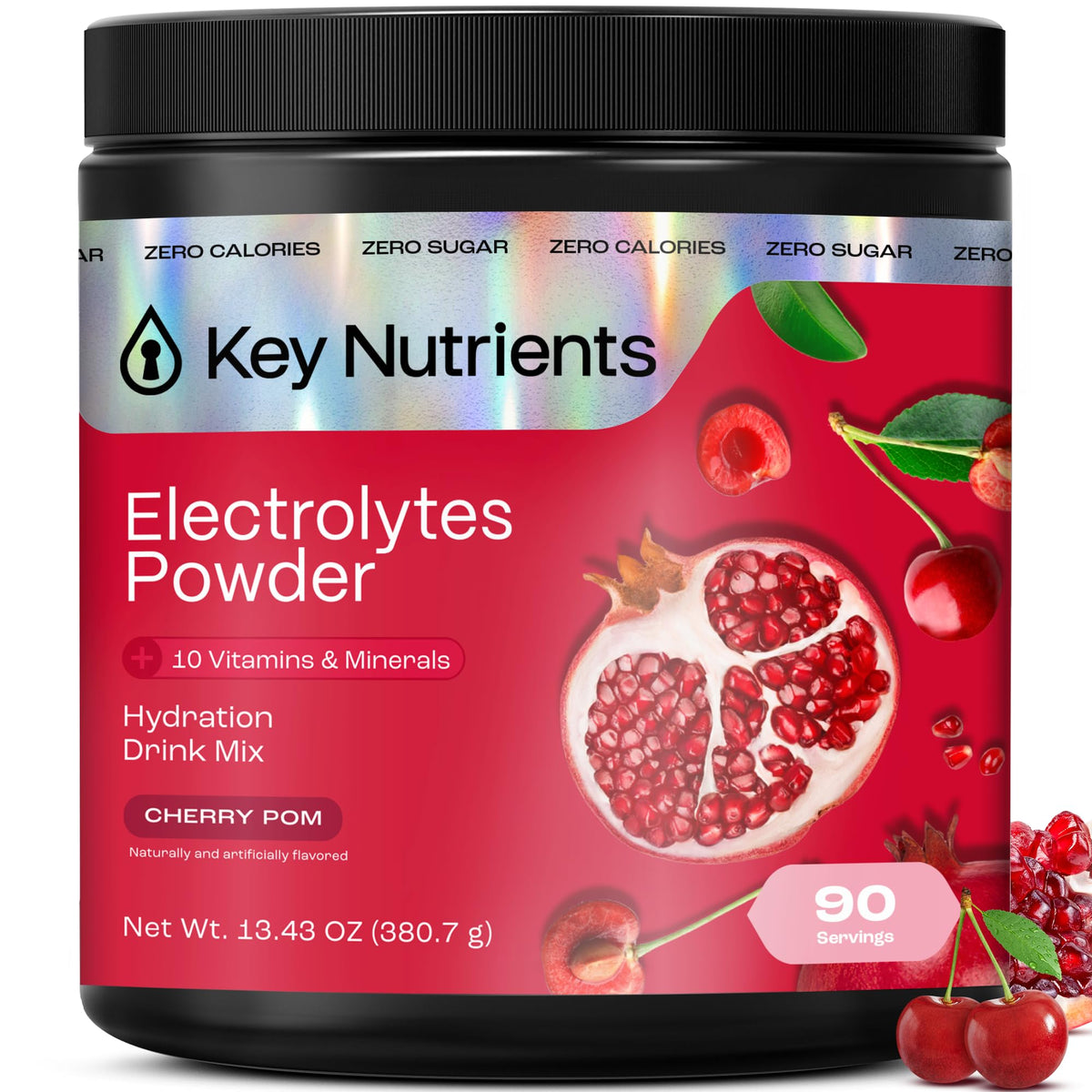 KEY NUTRIENTS Cherry Pom Hydration Powder 408g front view
