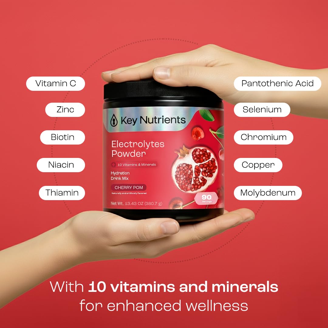 KEY NUTRIENTS Cherry Pom Hydration Powder mixed in water