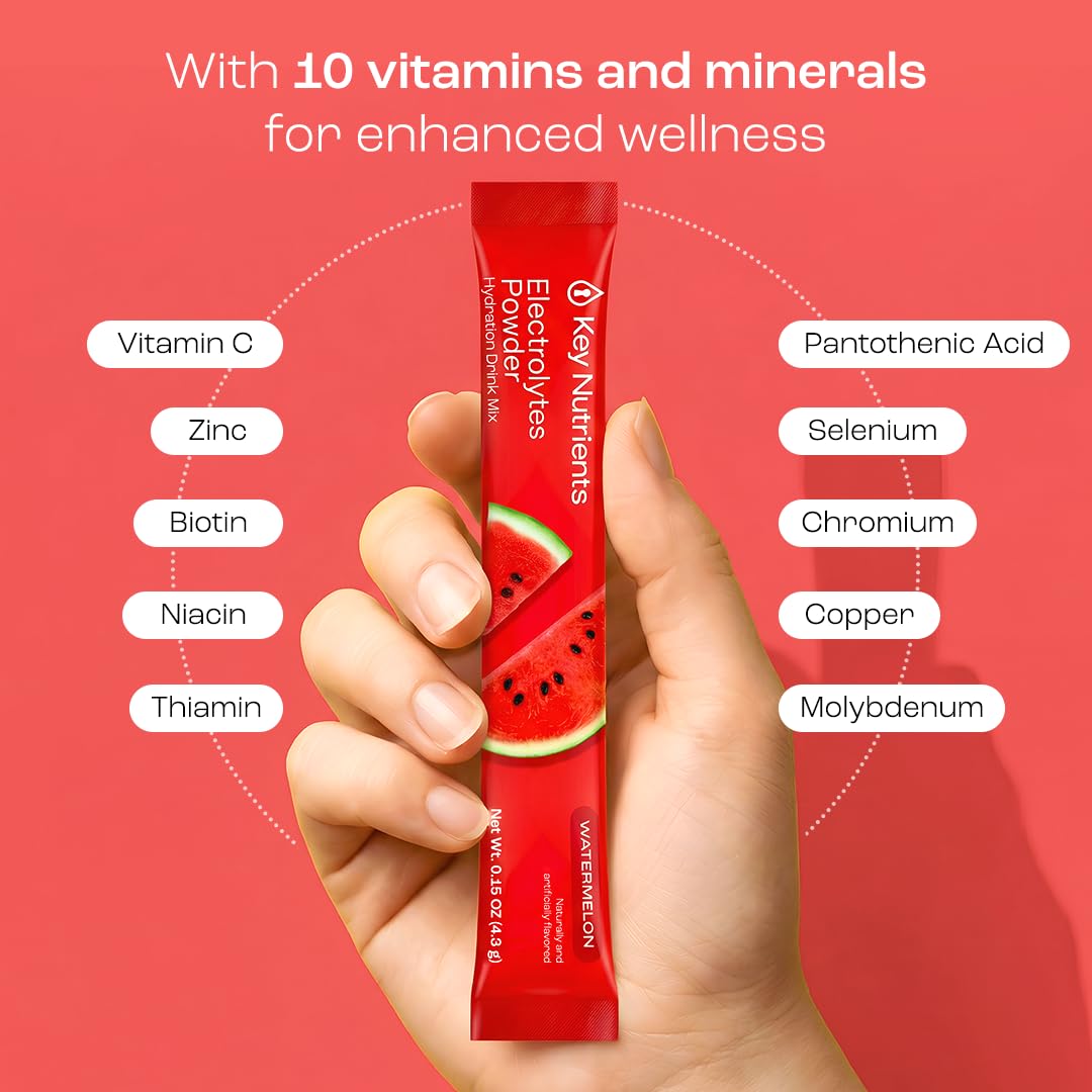 KEY NUTRIENTS Electrolytes Powder Packets mixed in water