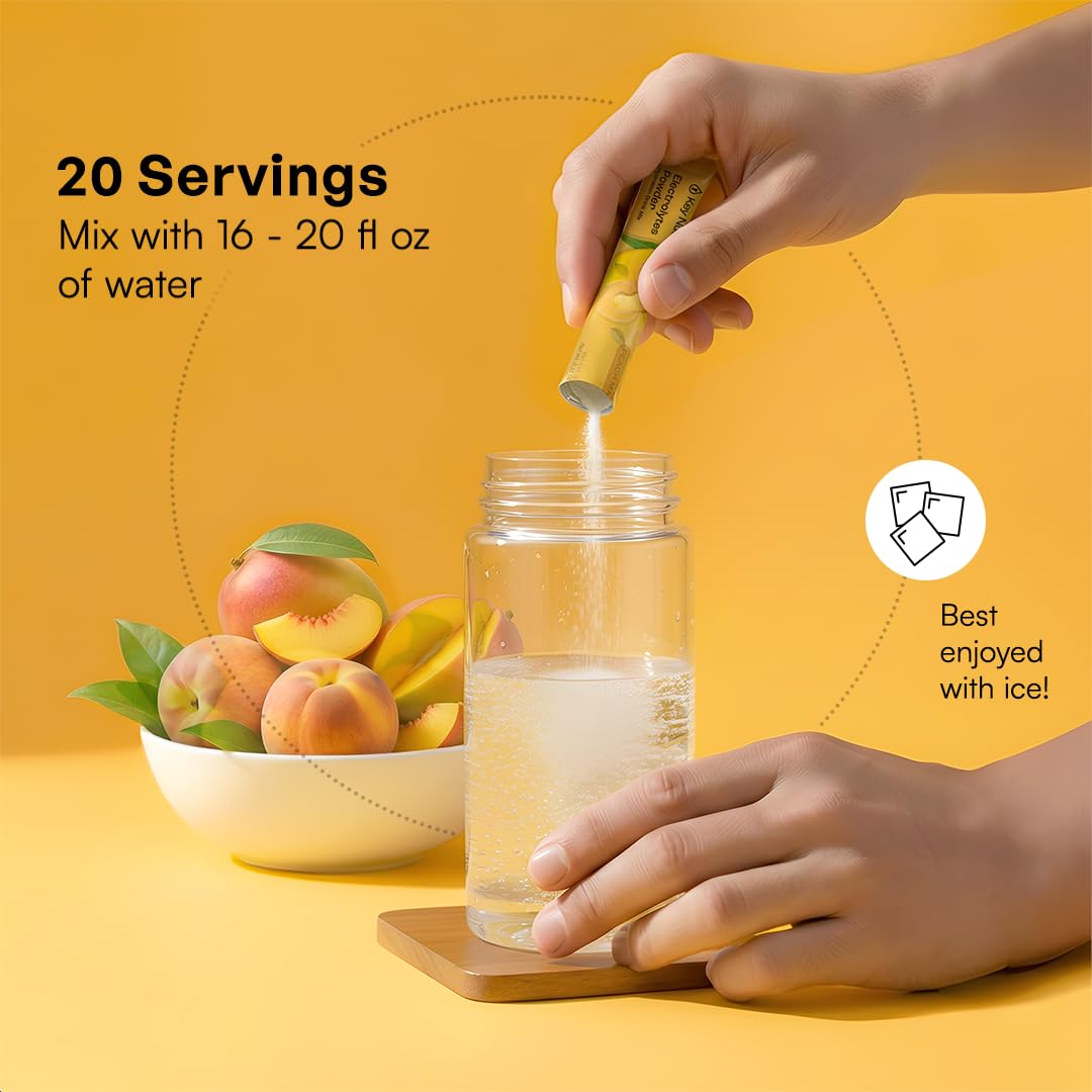 KEY NUTRIENTS Electrolytes Powder Packets Peach Mango nutritional information