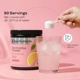 KEY NUTRIENTS Pink Lemonade Electrolyte Powder ingredients close-up