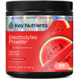 KEY NUTRIENTS Watermelon Electrolyte Powder front view with packaging