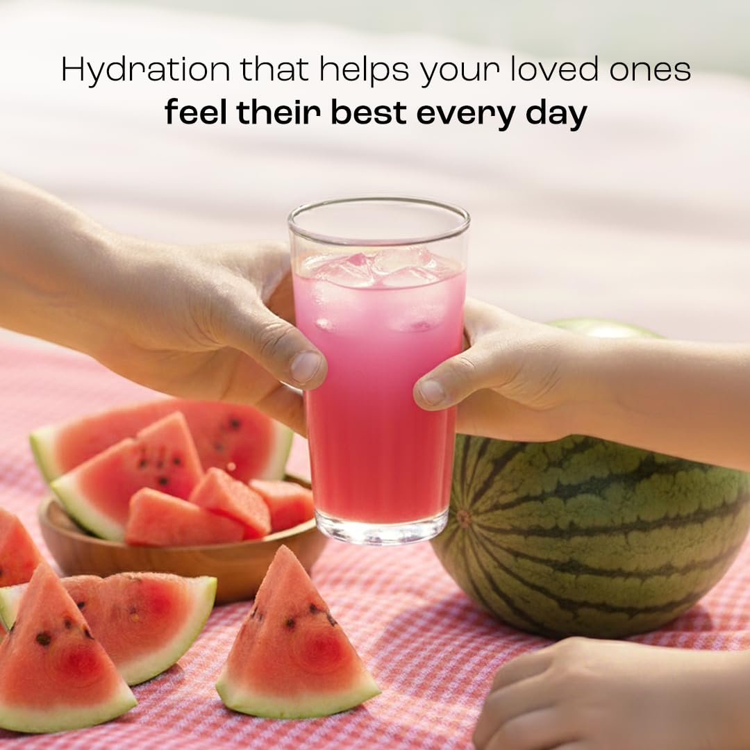 KEY NUTRIENTS Watermelon Electrolyte Powder in a shaker bottle