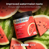 KEY NUTRIENTS Watermelon Electrolyte Powder mixed in a glass of water