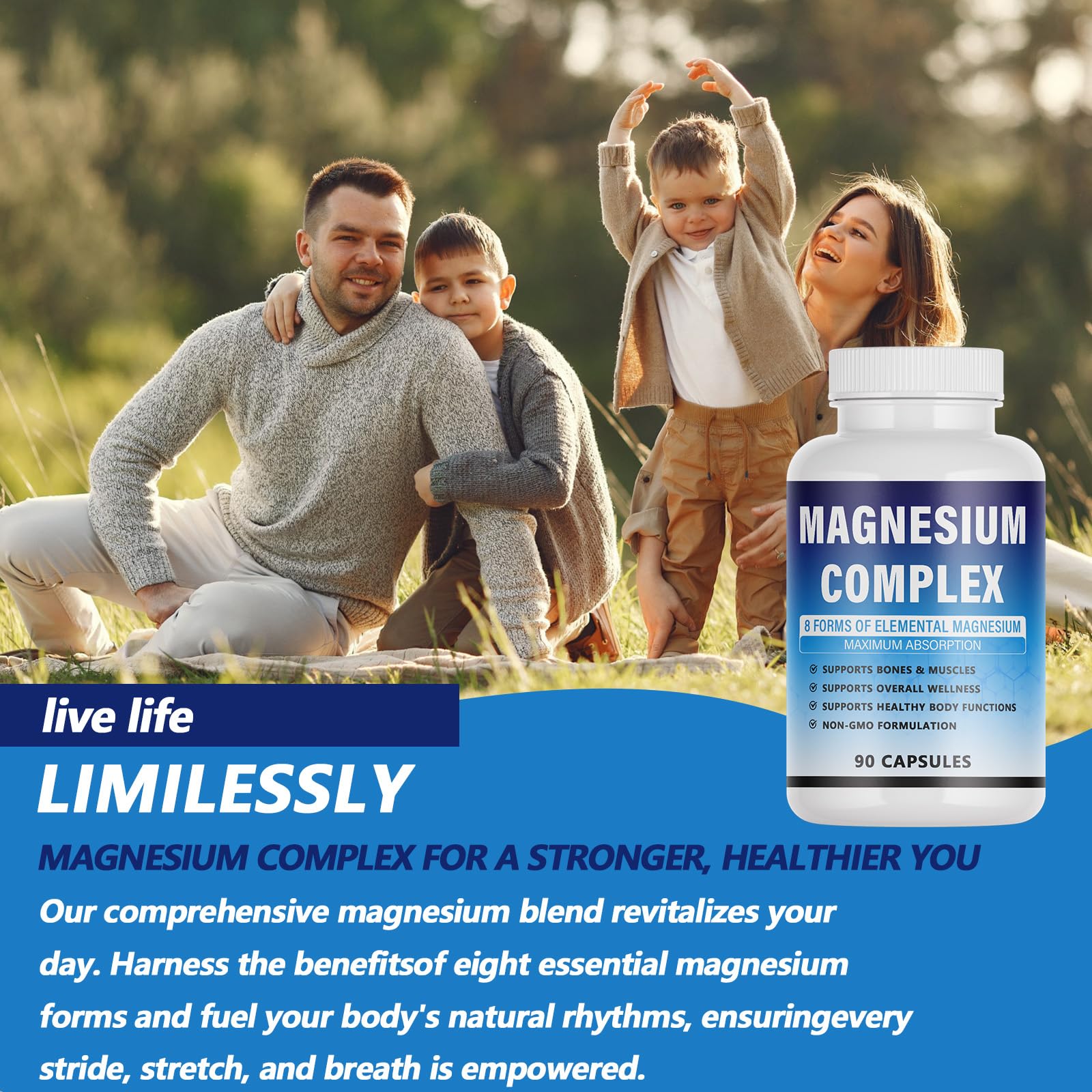 KFUKFU Magnesium Supplement 8 Forms capsule close-up