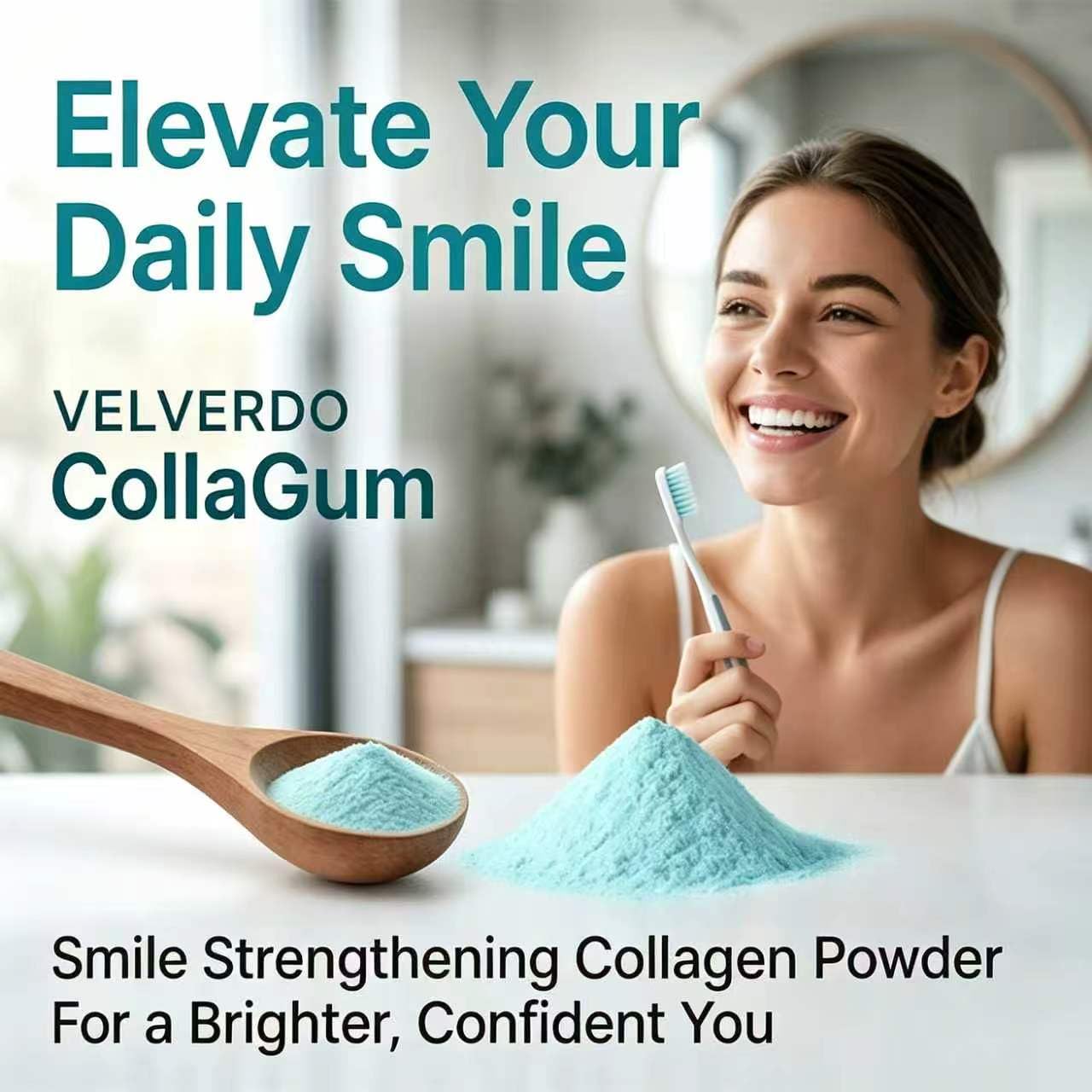 Khmiole Collagen Powder back view with ingredient list