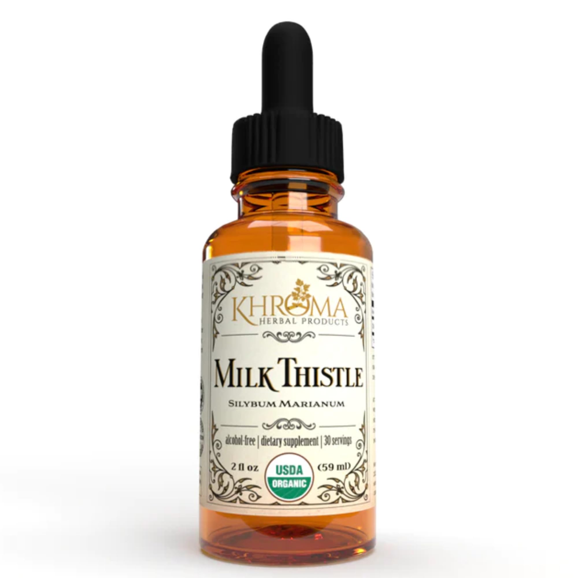 Khroma Herbal Products Organic Milk Thistle Tincture 2 fl oz front view