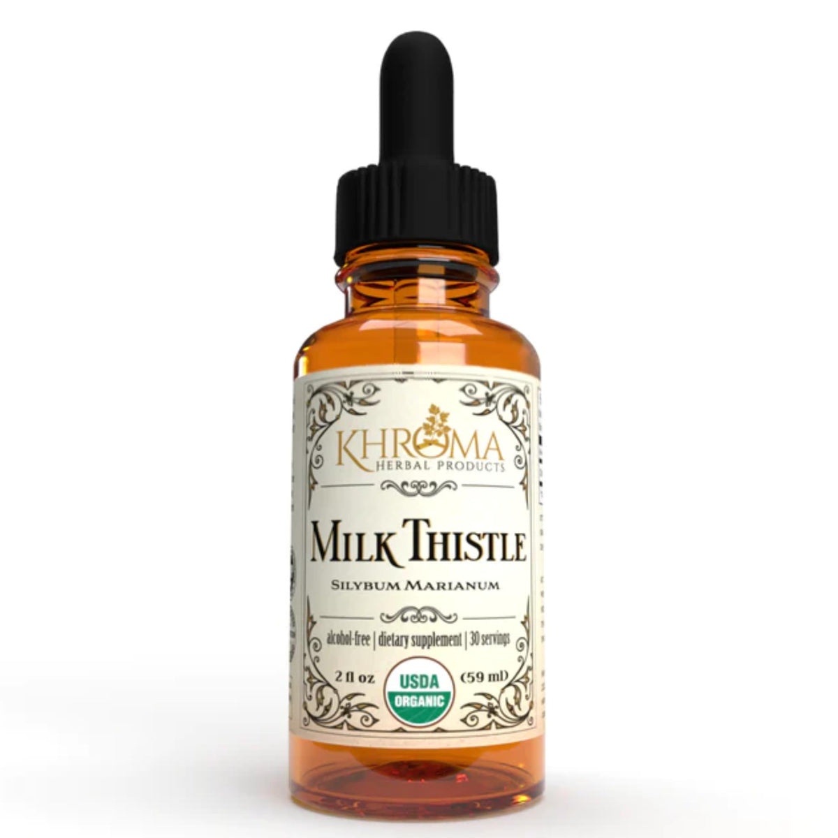 Khroma Herbal Products Organic Milk Thistle Tincture 2 fl oz front view