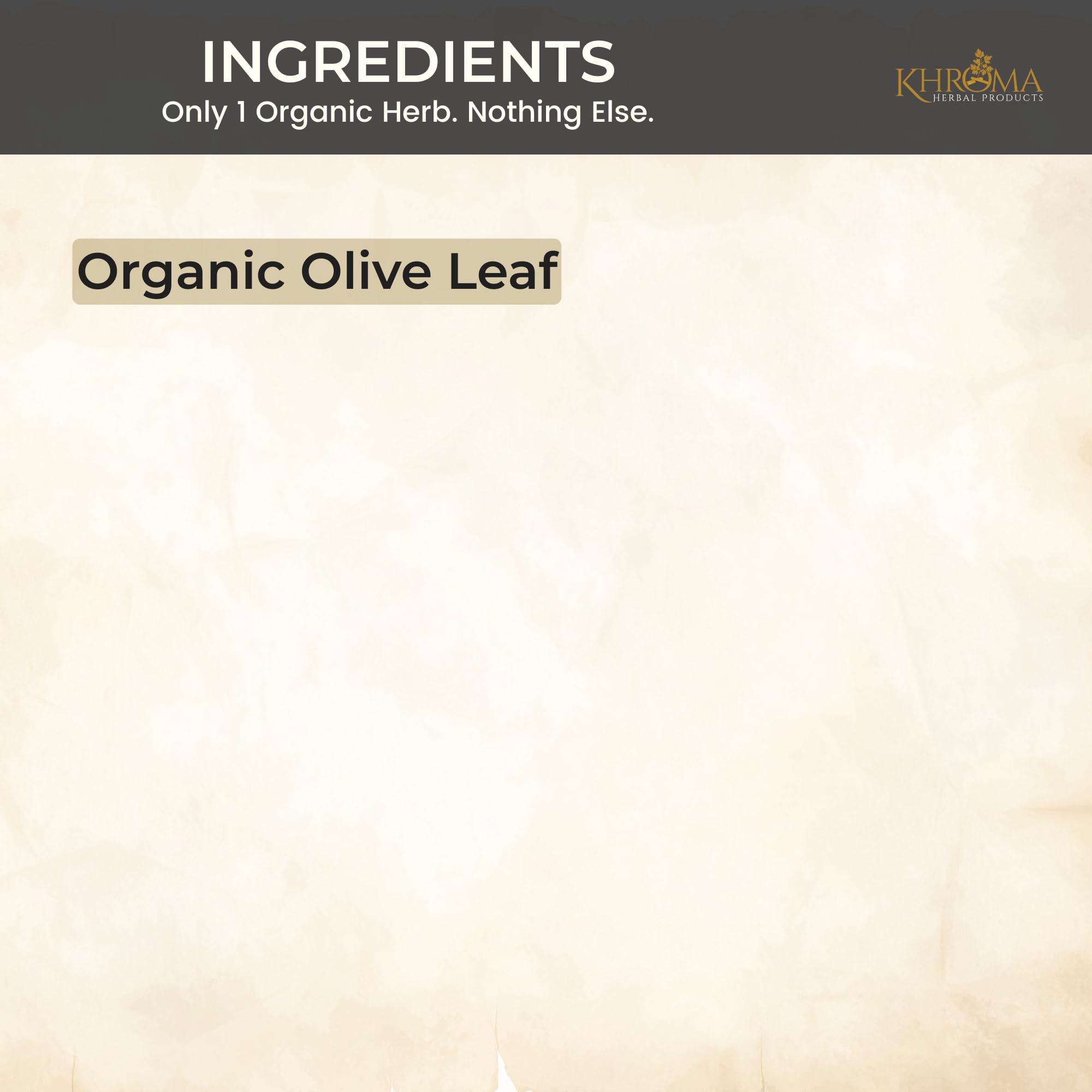 Khroma Olive Leaf Extract glass bottle side view
