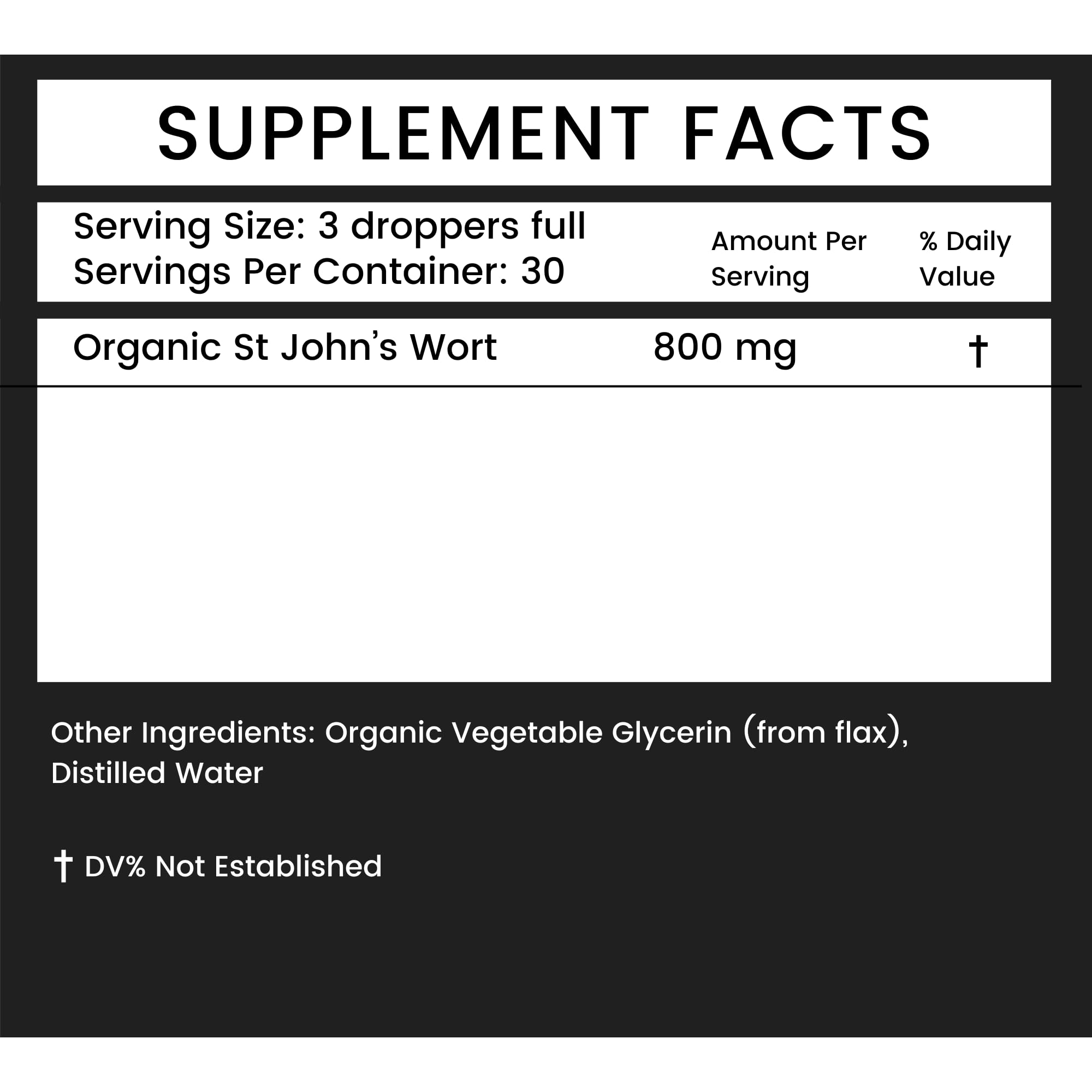 Khroma St. John's Wort Supplement 800mg back view