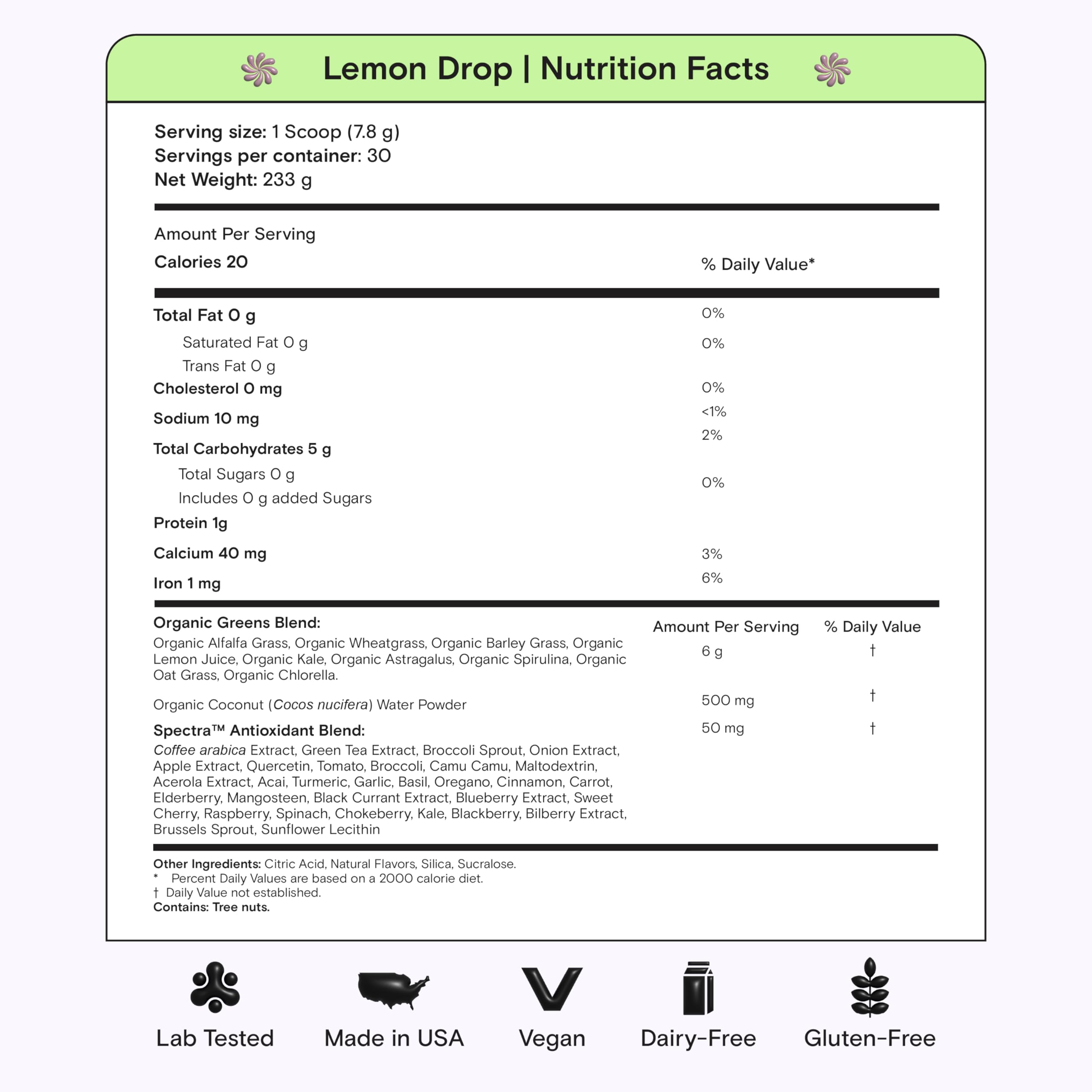 Kiala Nutrition Greens & Superfoods Powder 232g lifestyle scene