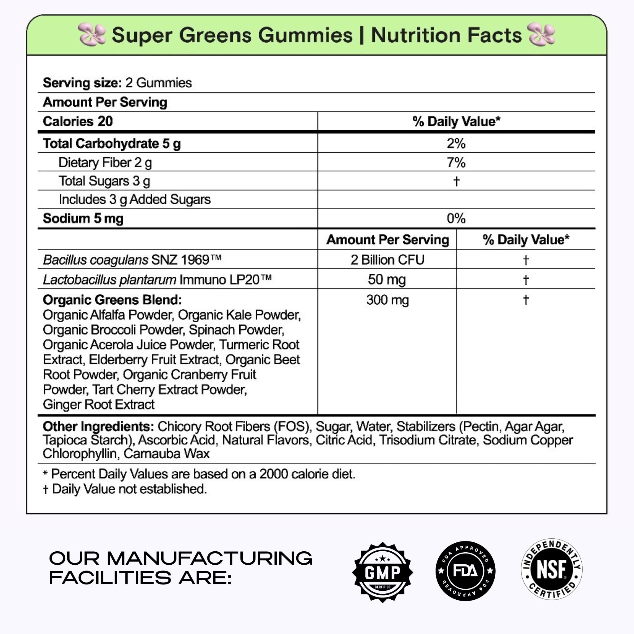 Kiala Nutrition Super Greens Gummies close-up of gummies