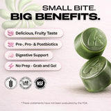 Kiala Nutrition Super Greens Gummies on a kitchen counter