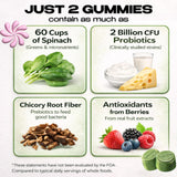 Kiala Nutrition Super Greens Gummies with fresh greens