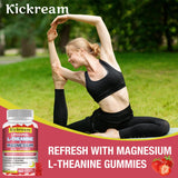 Kickream gummies with a lemon balm leaf decoration