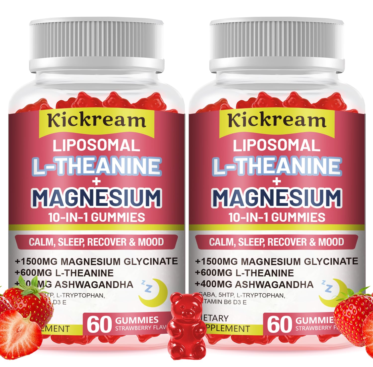Kickream Liposomal Magnesium Glycinate Gummies front view