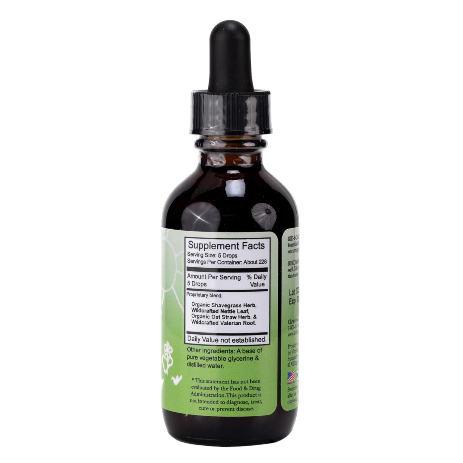 Kid-e-Calc Extract 64g bottle side view