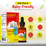 Kiddivit Iron Drops bottle with measuring dropper
