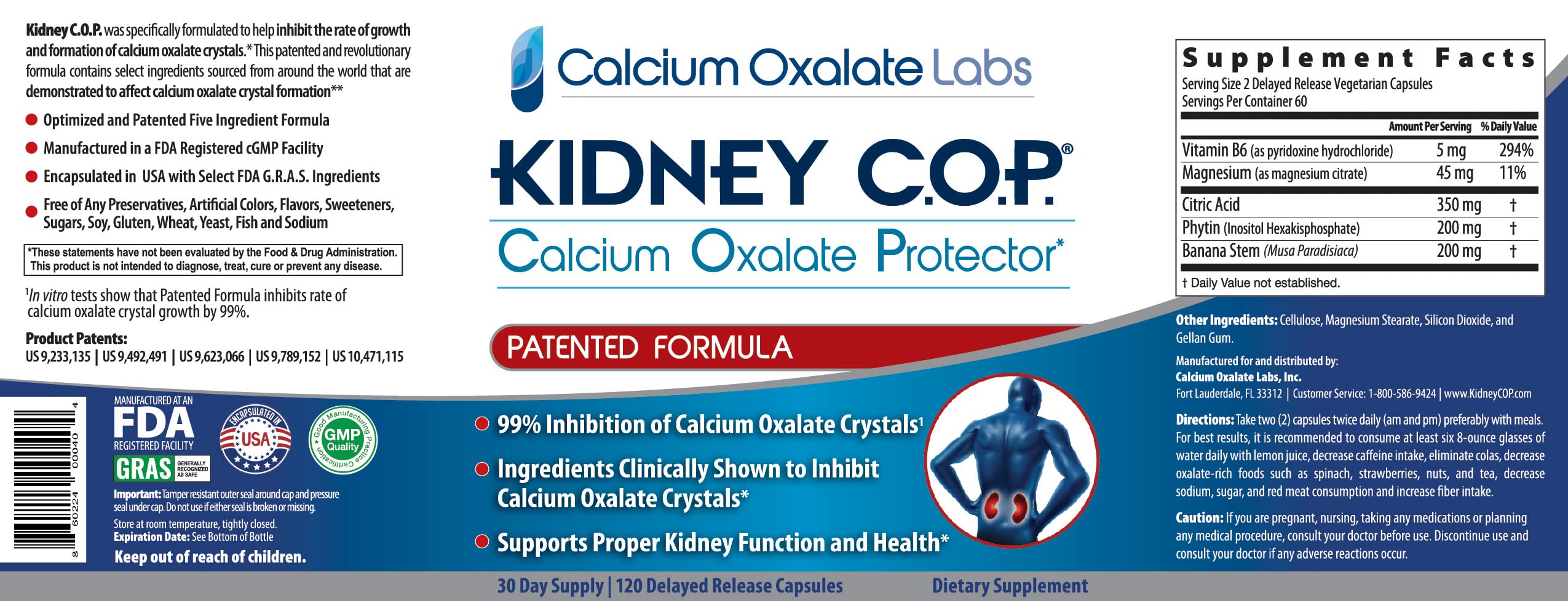 KIDNEY C.O.P. Calcium Supplement with a measuring spoon