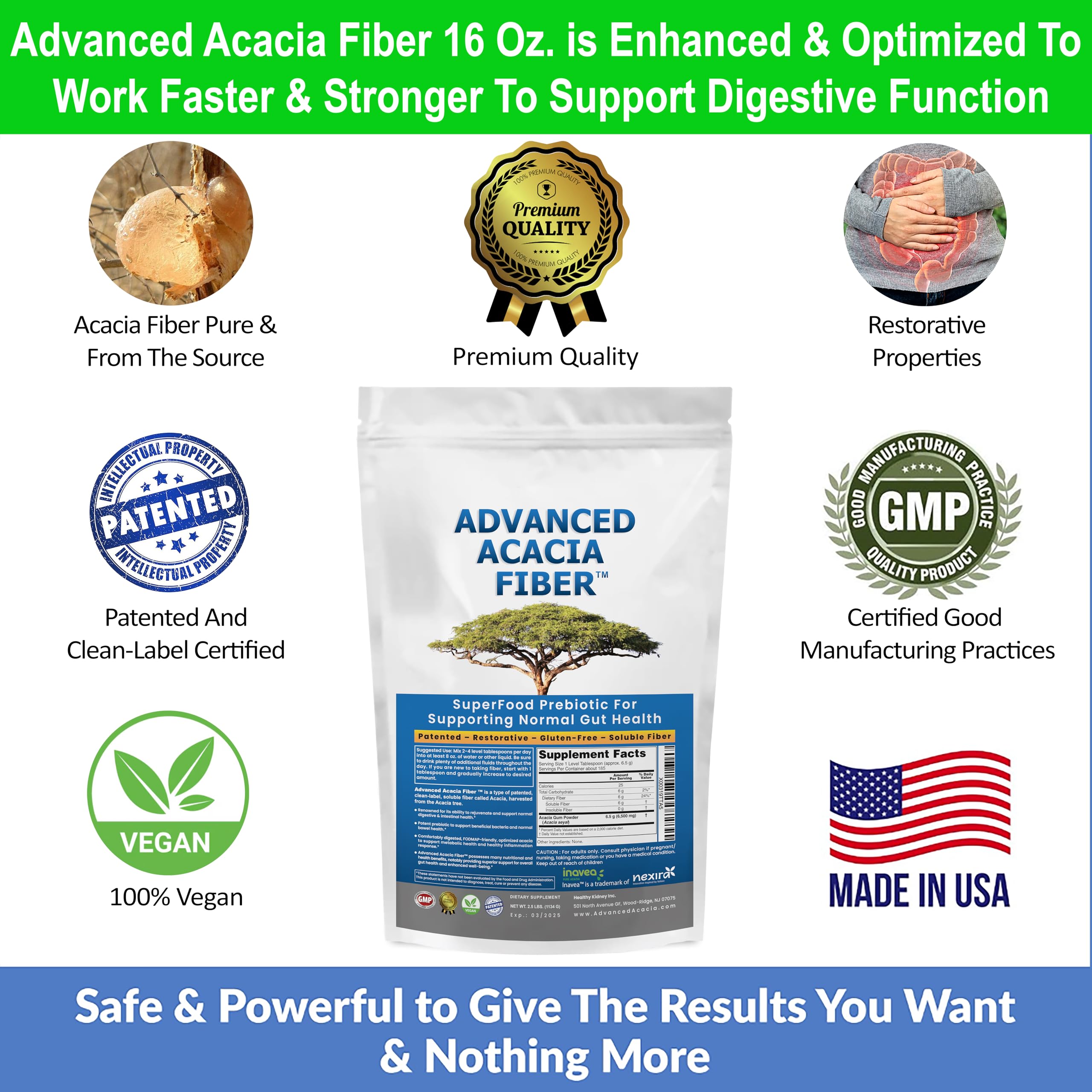 Kidney Restore Advanced Acacia Fibre Supplement 16oz lifestyle scene