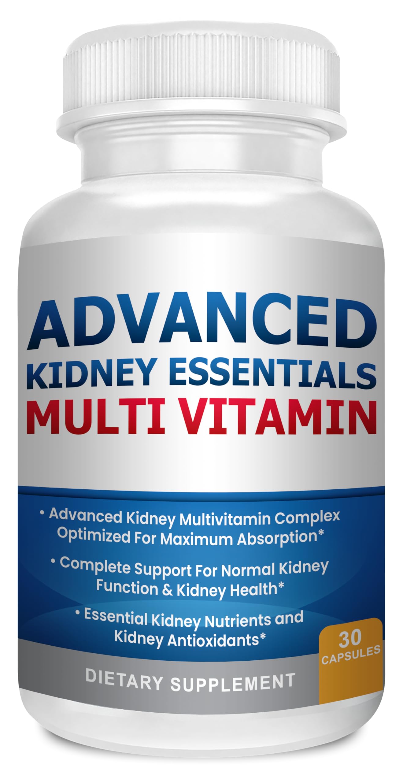 Kidney Restore Advanced Kidney Essentials Multivitamin bottle front view