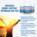 Kidney Restore Advanced Kidney Essentials Multivitamin bottle on a wooden table