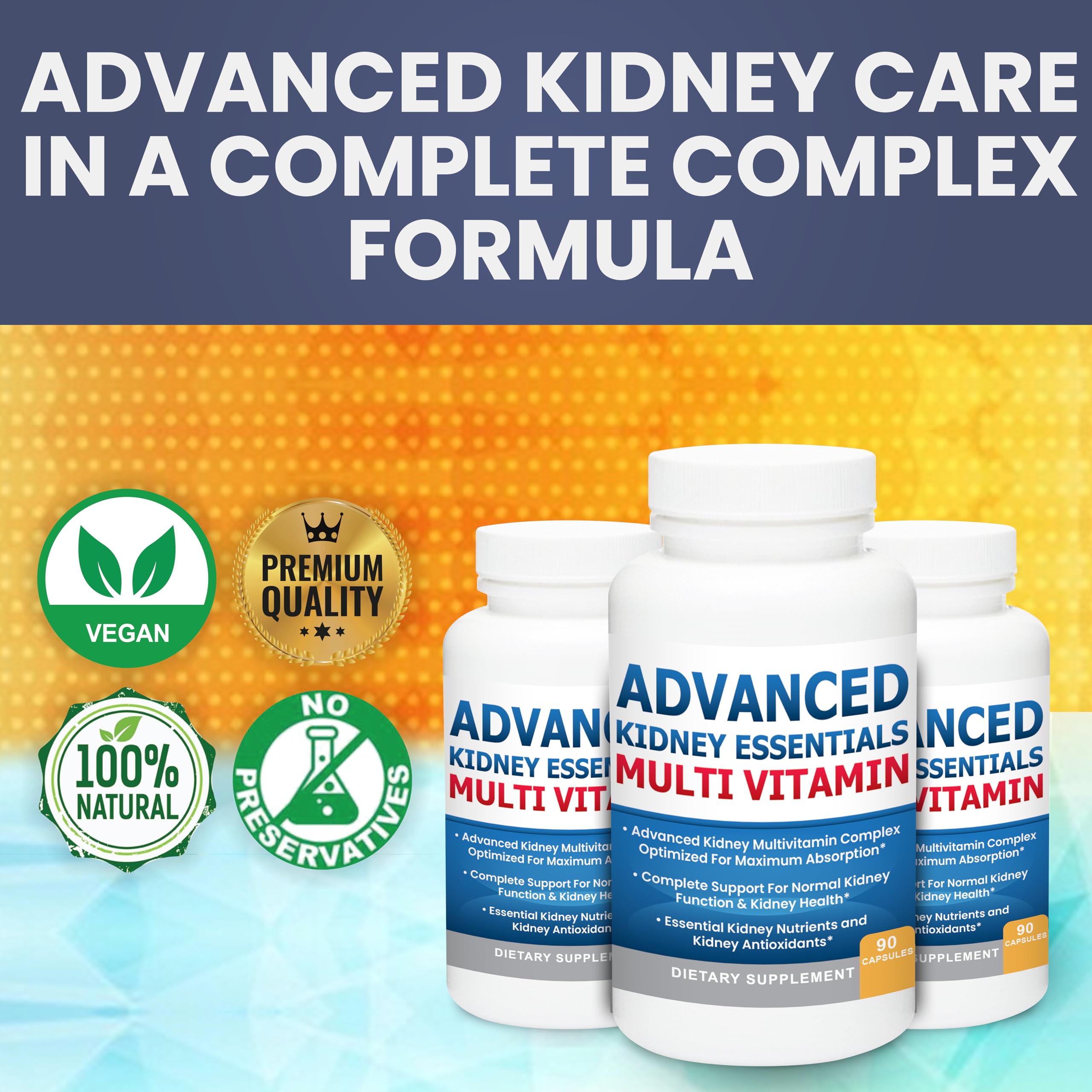 Kidney Restore Advanced Kidney Essentials Multivitamin capsule in hand