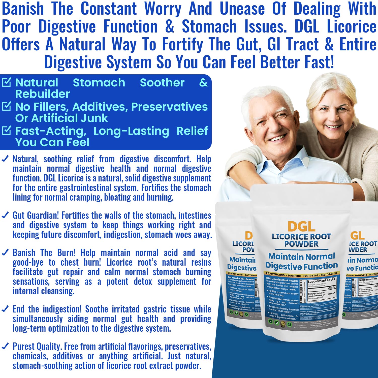Kidney Restore DGL Licorice Root Powder 120g serving suggestion