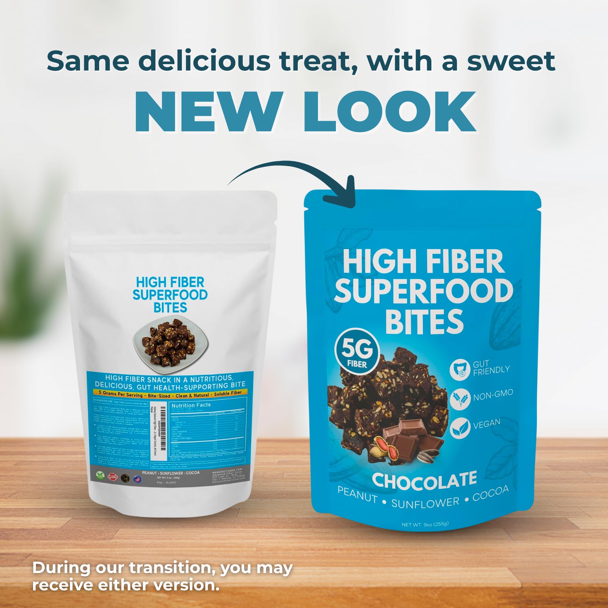 Kidney Restore High Fiber Superfood Bites displayed with ingredients
