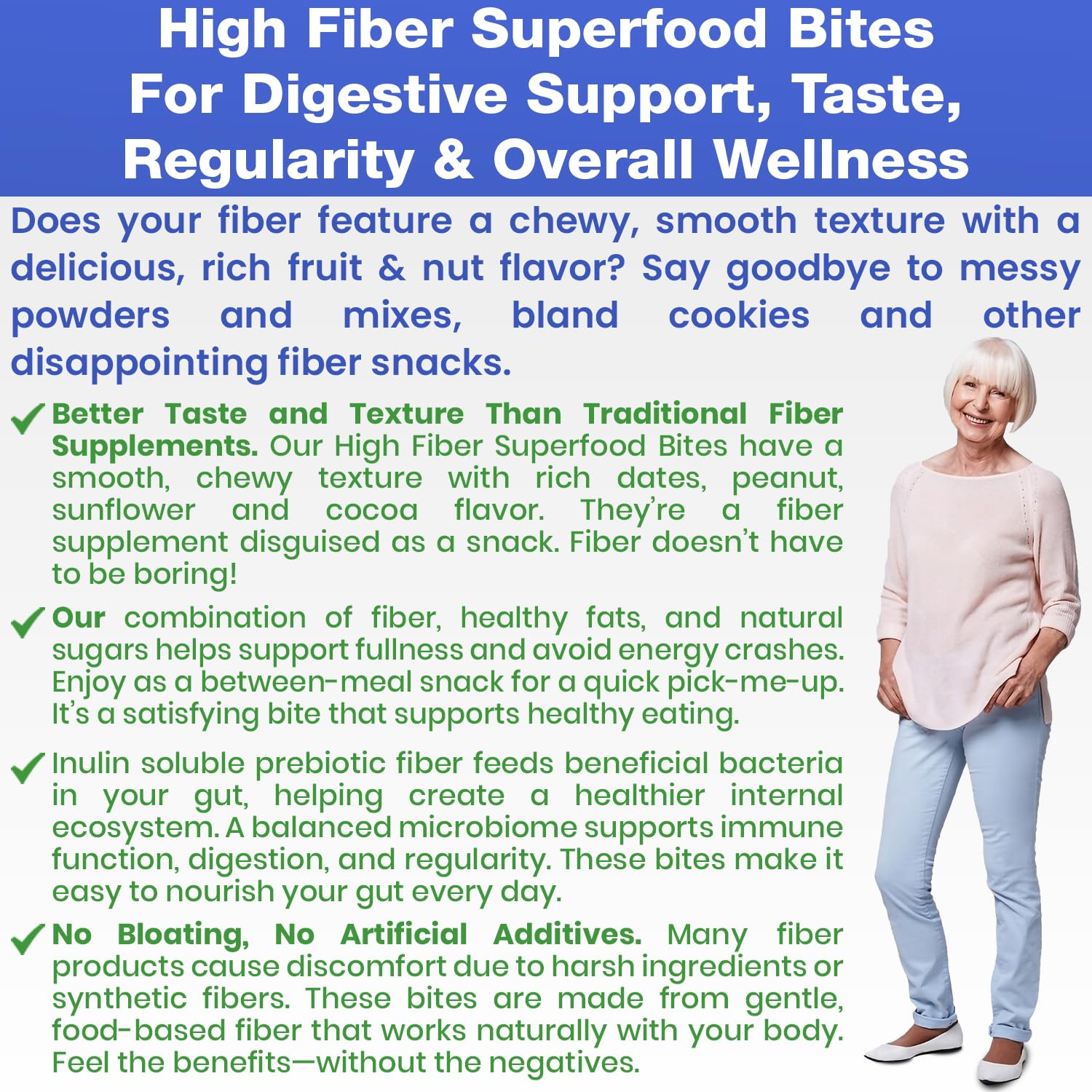 Kidney Restore High Fiber Superfood Bites next to fresh fruits