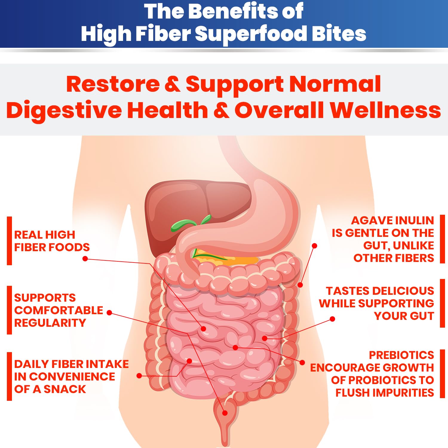 Kidney Restore High Fiber Superfood Bites on a wooden table