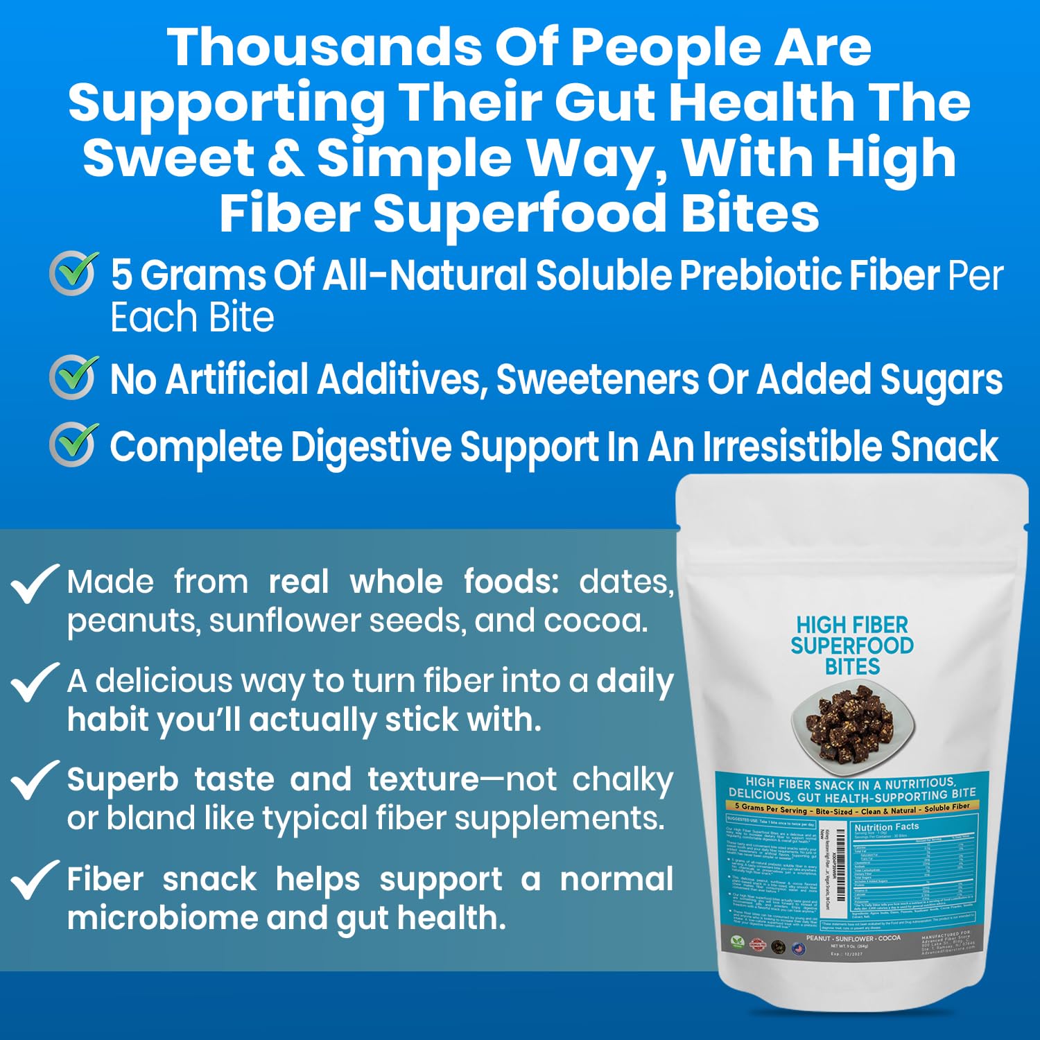 Kidney Restore High Fiber Superfood Bites open package view