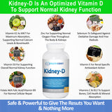 Kidney Restore Kidney-D Vitamin D3 supplement bottle with label