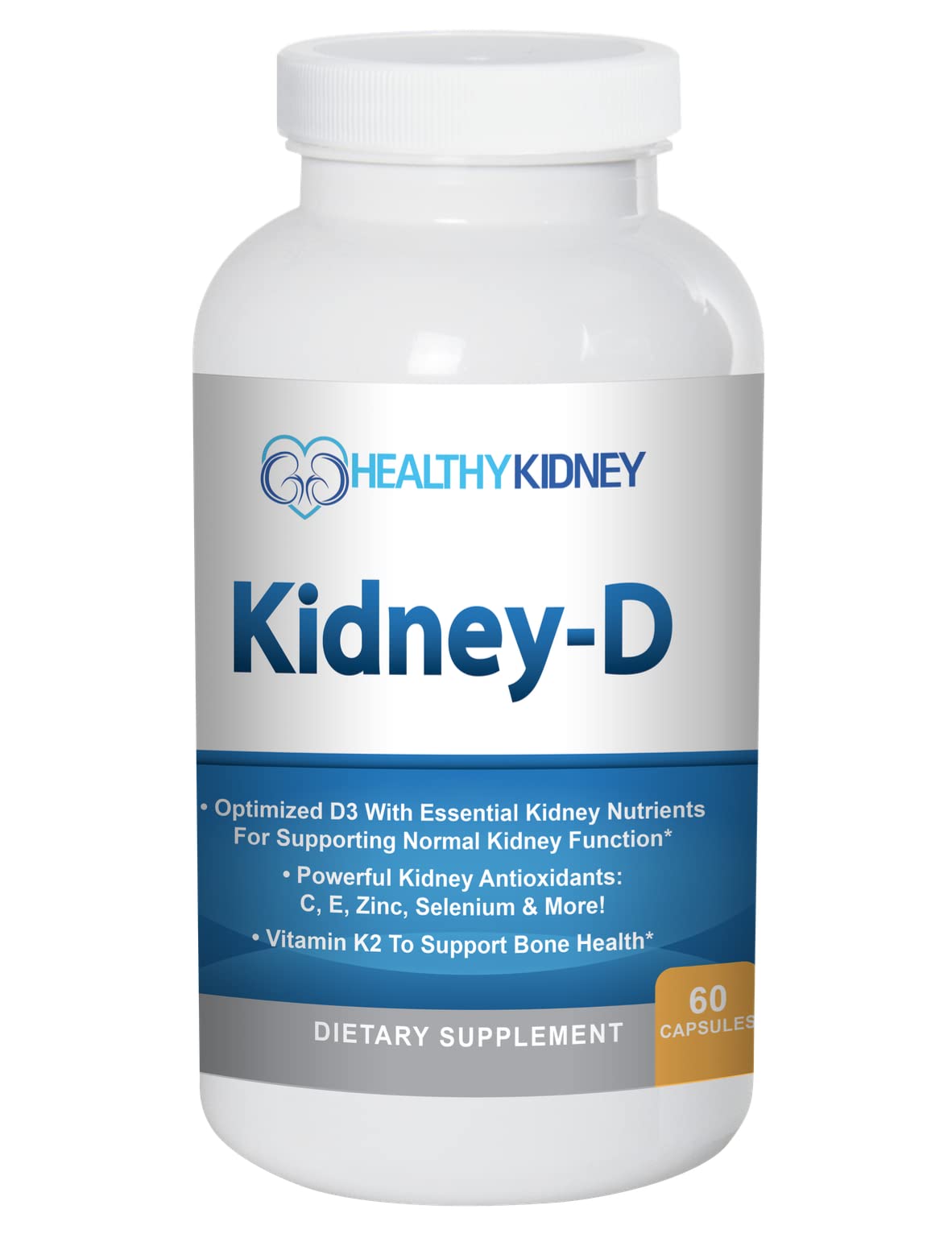 Kidney Restore Kidney-D Vitamin D3 supplement front view