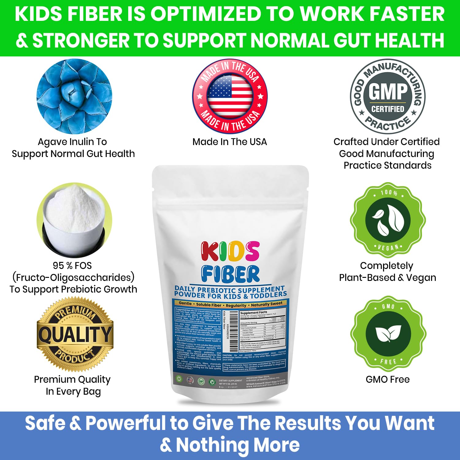 Kidney Restore Kids Fiber Powder in a smoothie