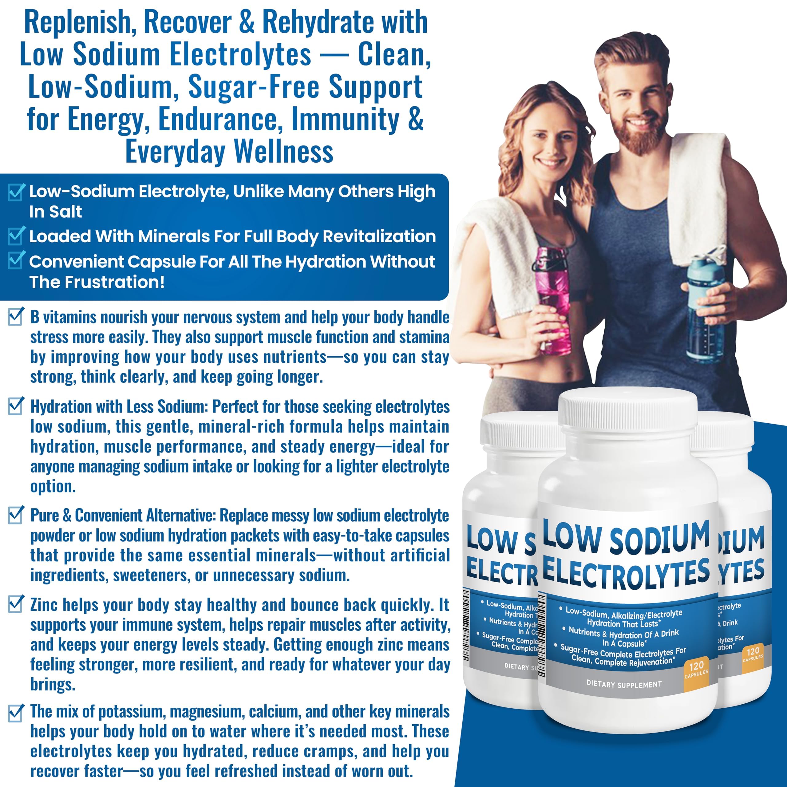 Kidney Restore Low Sodium Electrolytes 175g capsule close-up