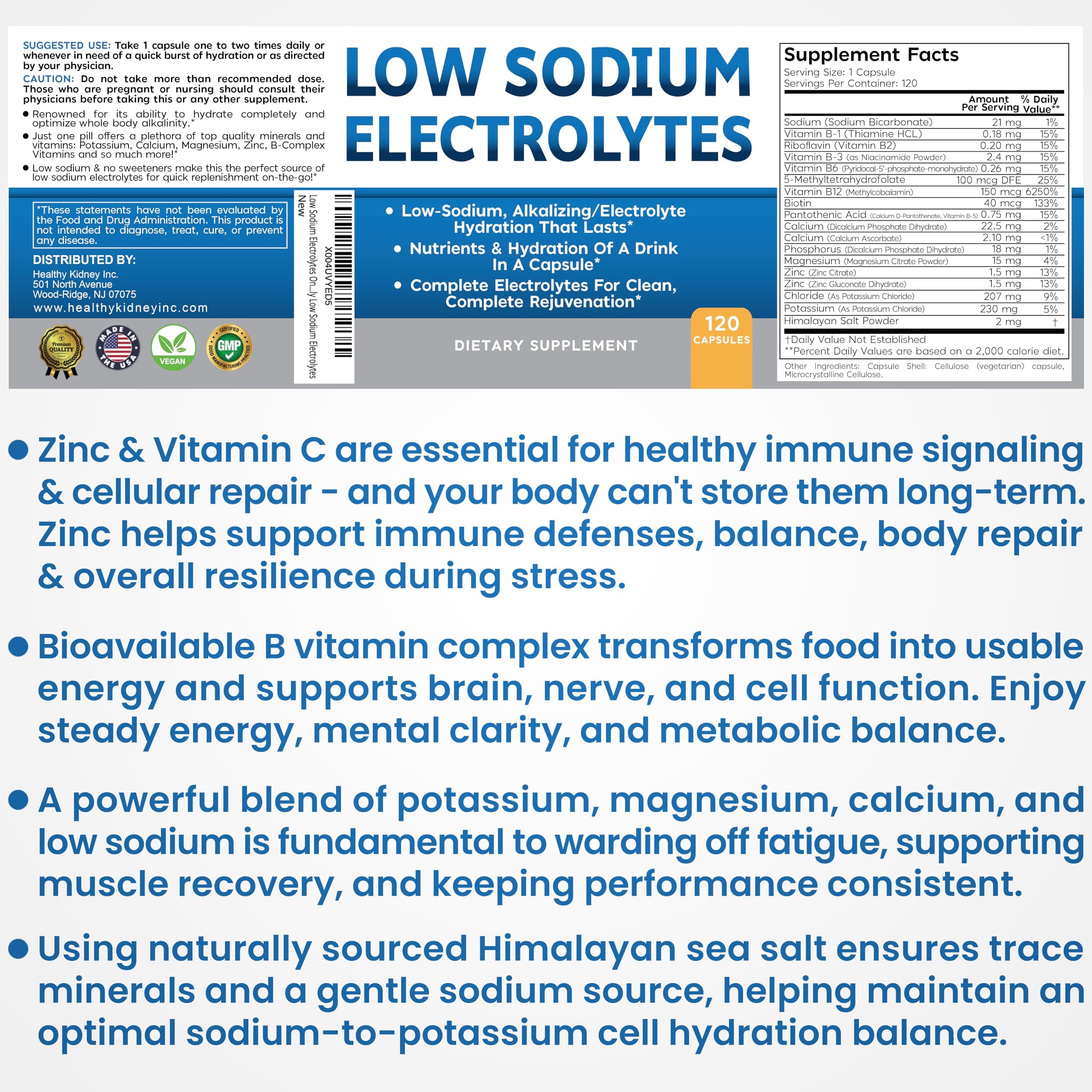 Kidney Restore Low Sodium Electrolytes 175g side view