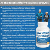 Kidney Restore Low Sodium Electrolytes 175g with a water bottle