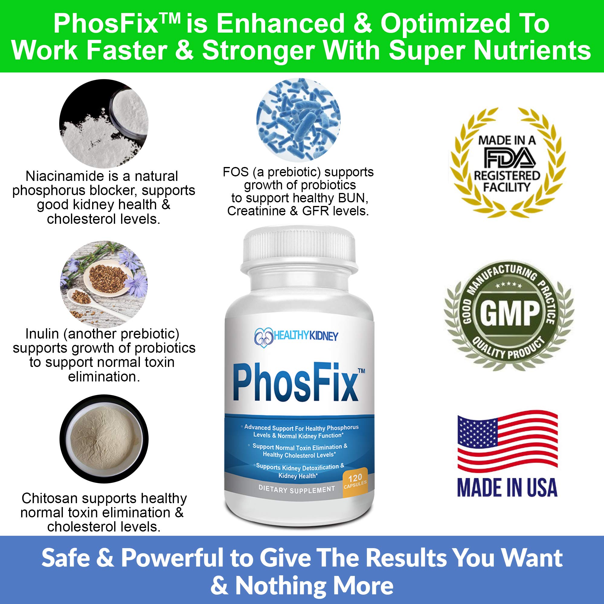 Kidney Restore PhosFix supplement bottle side view