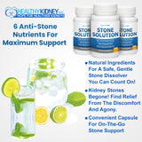 Kidney Restore Stone Solution bottle with a fresh lemon