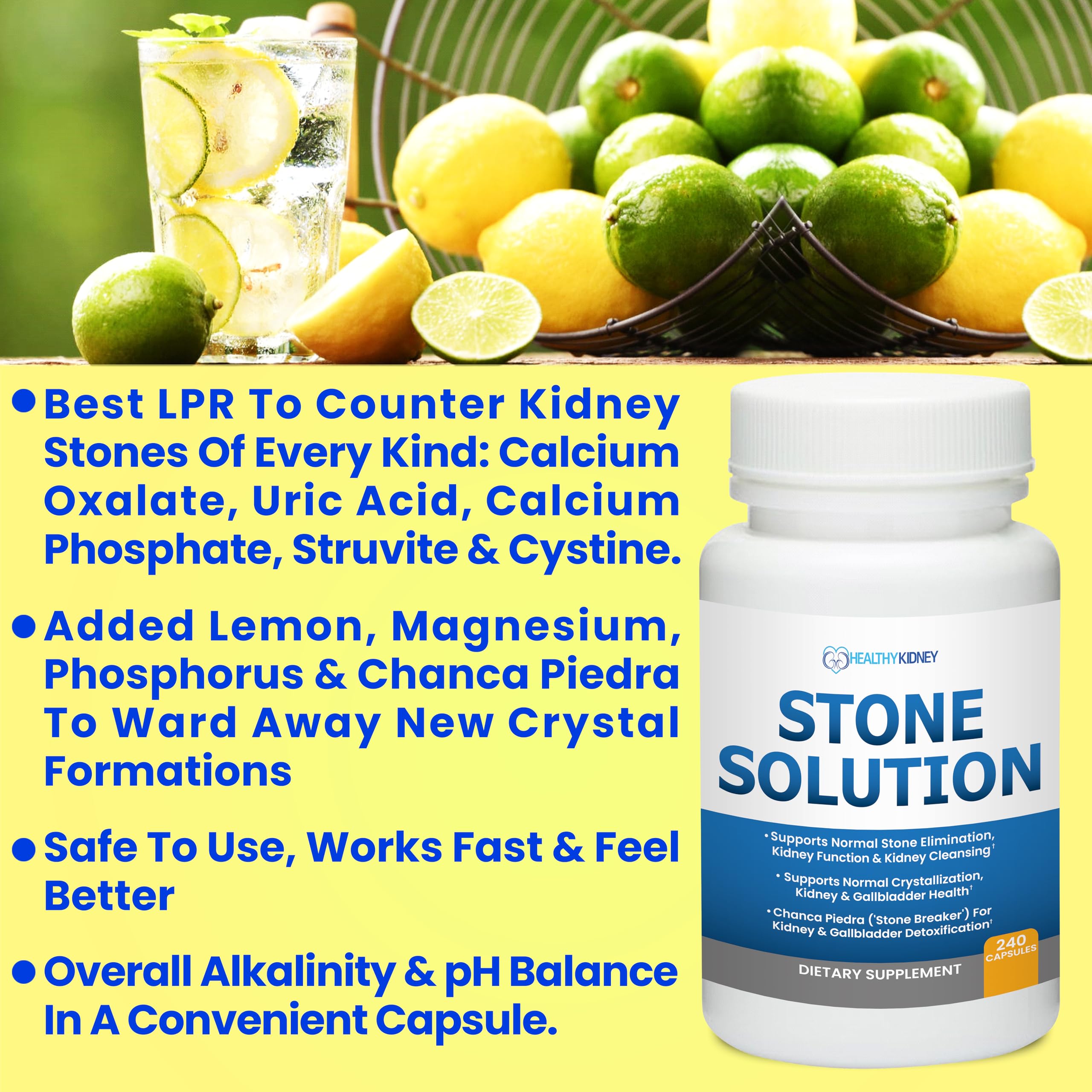 Kidney Restore Stone Solution capsules in a hand