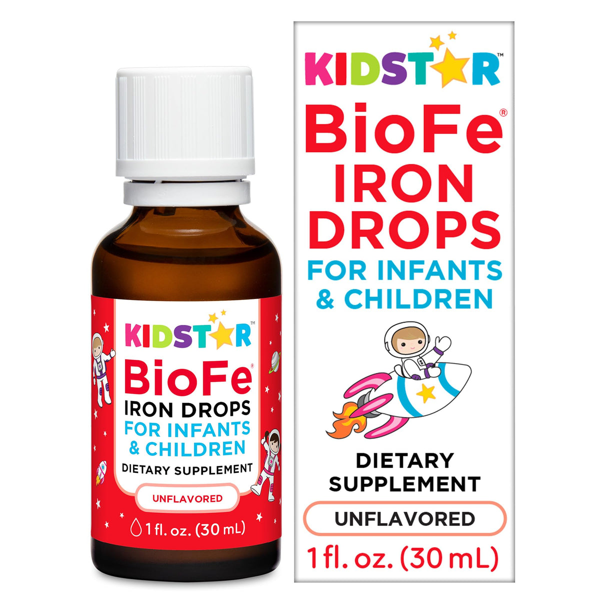 KidStar Nutrients Iron Supplement 86g bottle front view