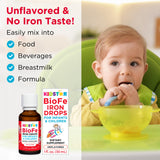 KidStar Nutrients Iron Supplement drops in food