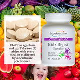 Kidz daily Chewable Tablets side view showing berry flavour