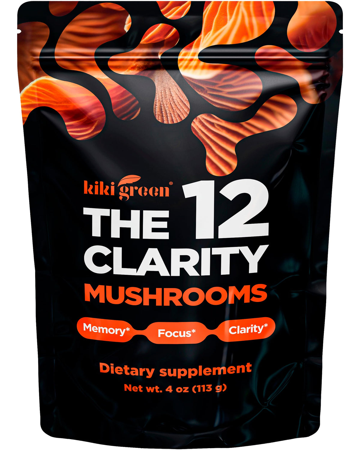 KIKI Green 12 Mushroom Super Blend Powder front view