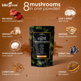 KIKI Green 8 Mushroom Powder Blend packaging side view