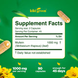 KIKI Green Mullein Extract Capsules with a measuring spoon