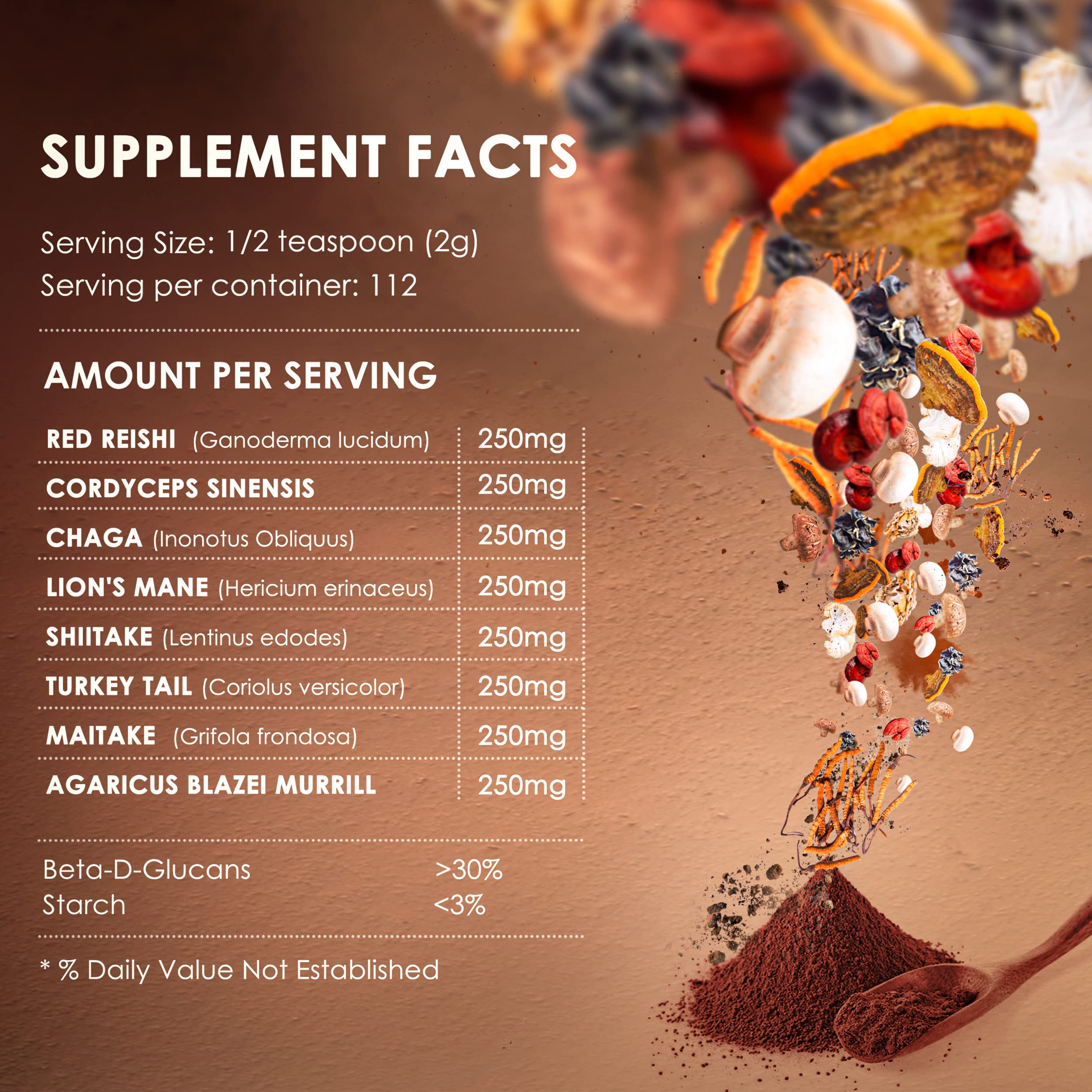 KIKI Green Mushroom Blend Supplement capsules on a wooden surface
