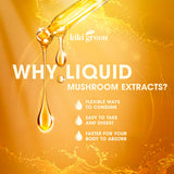 KIKI Green Mushroom Supplement with a measuring spoon