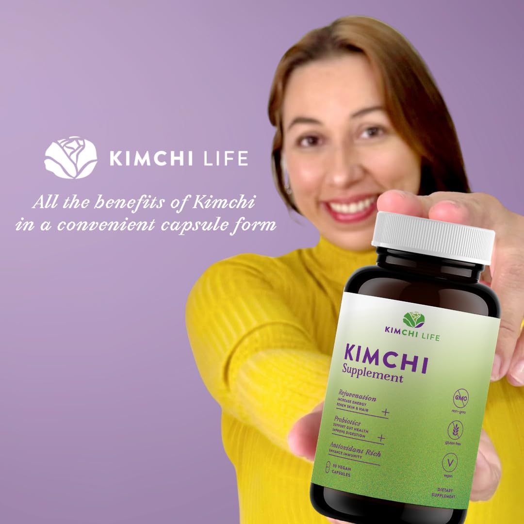 Kimchi Life Fermented Superfood Supplement 70g capsule close-up